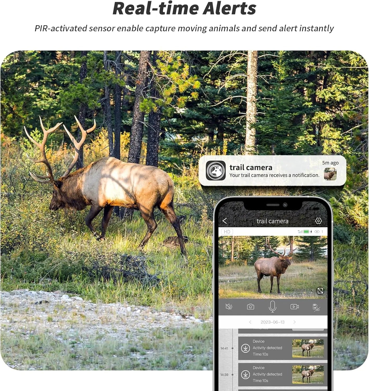PrimeCapture 4G LTE Trail Camera with Live Streaming & Motion Detection