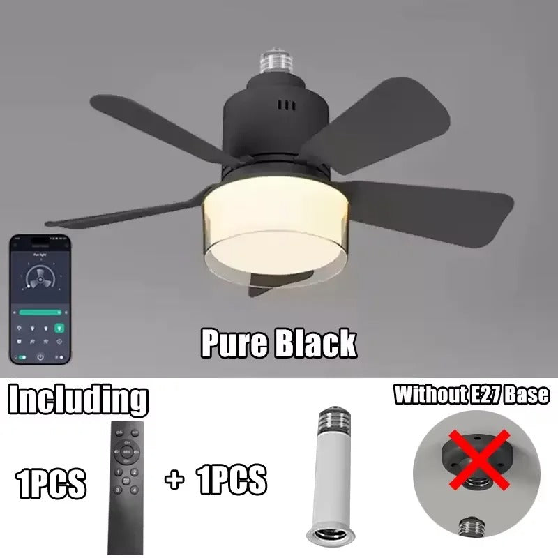 AuraFlow - Modern LED Ceiling Fan with Light & Remote Control