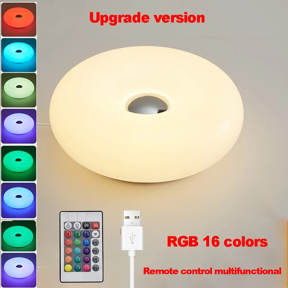 Luminos Donut USB Table Lamp - Bauhaus Style Bedside Ambient Light