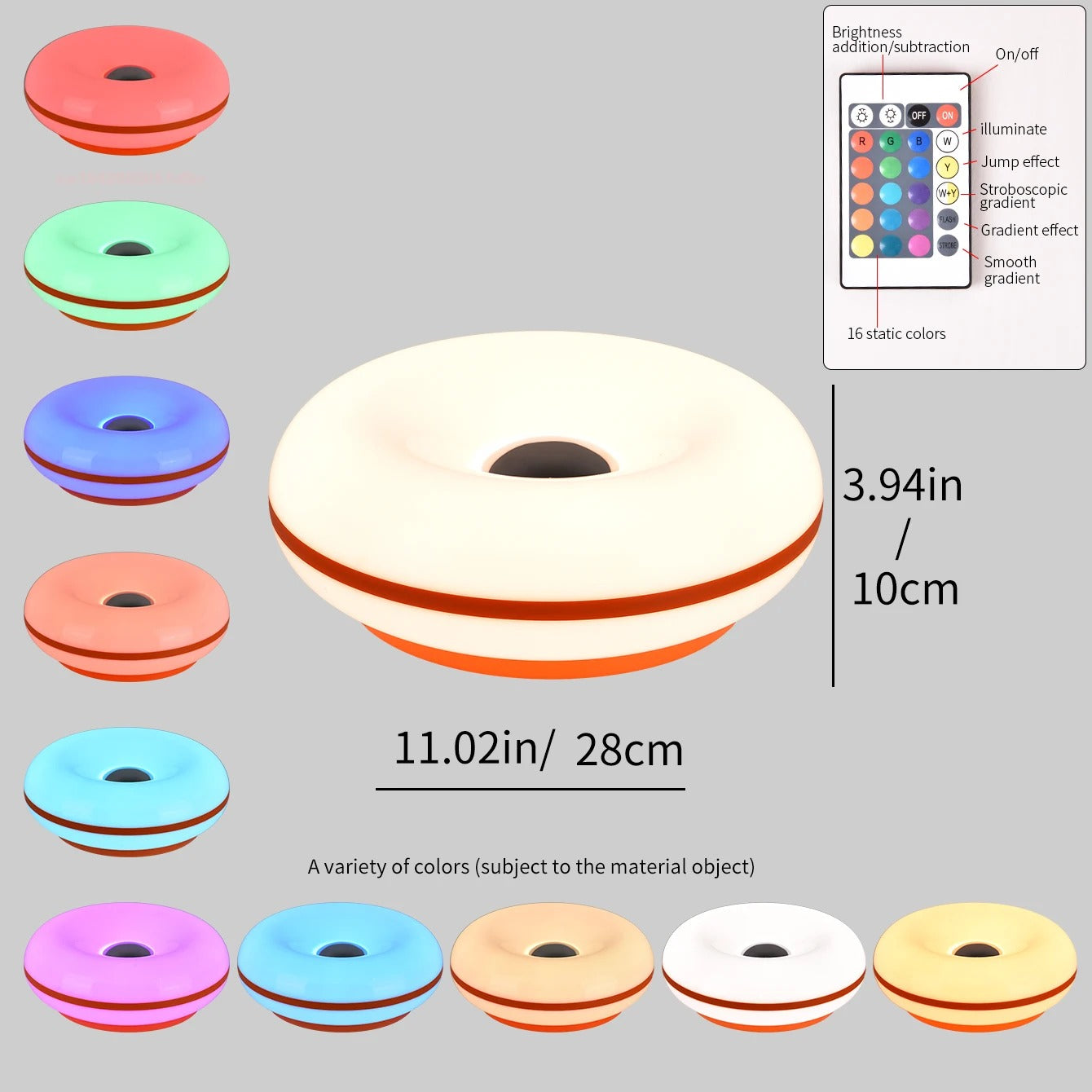 Luminos Donut USB Table Lamp - Bauhaus Style Bedside Ambient Light