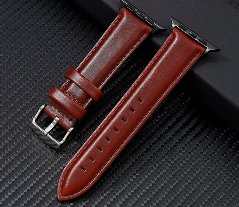LuxeStrap - Genuine Leather Strap for Apple Watch Ultra & Series 4–9 SE