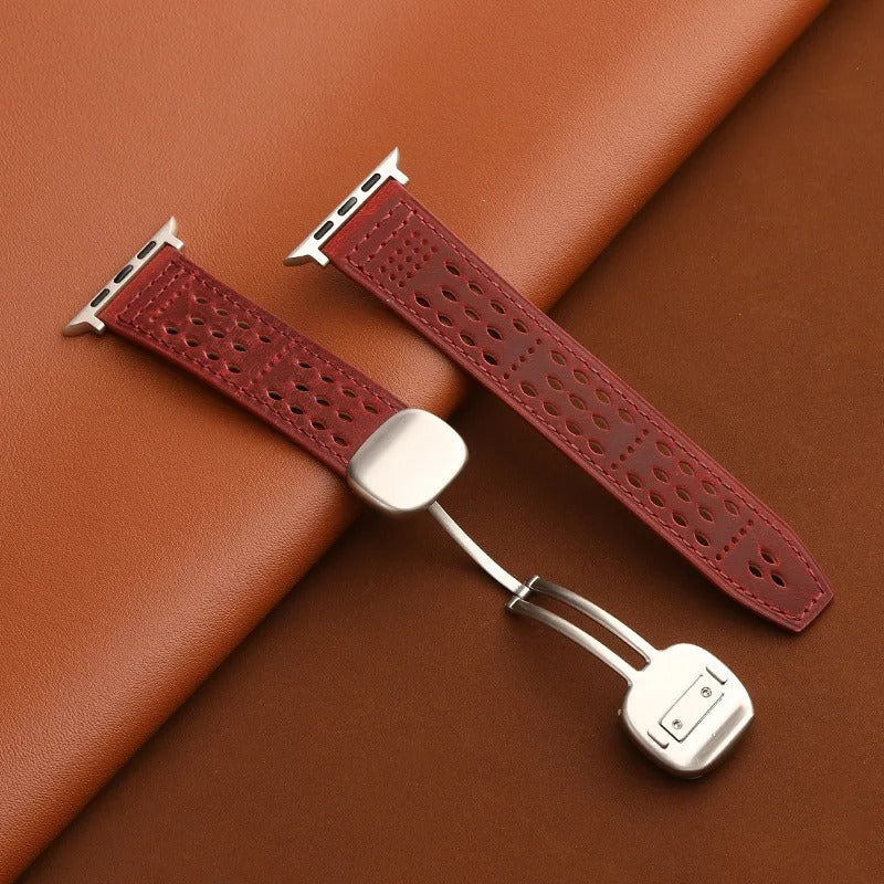 Aegis Bands - Magnetic Leather Watch Strap for Apple Watch 38–49mm