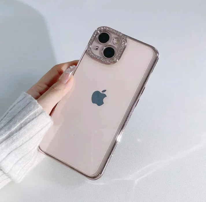 GlimmerGuard Luxury Rhinestone Transparent iPhone Case - Sparkle & Protection
