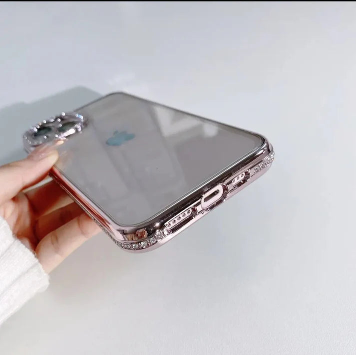 GlimmerGuard Luxury Rhinestone Transparent iPhone Case - Sparkle & Protection