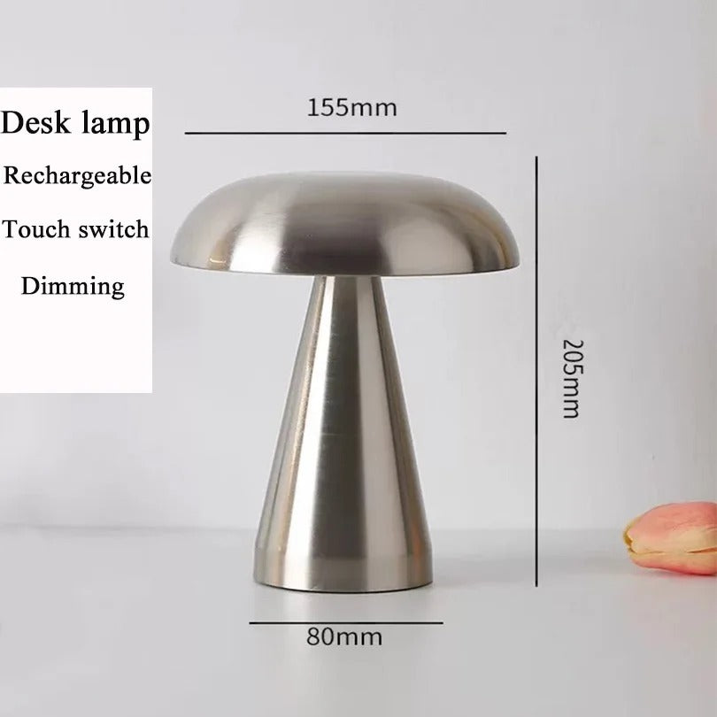 Enlite - Retro Mushroom LED Table Lamp with Touch Sensor & Rechargeable Battery