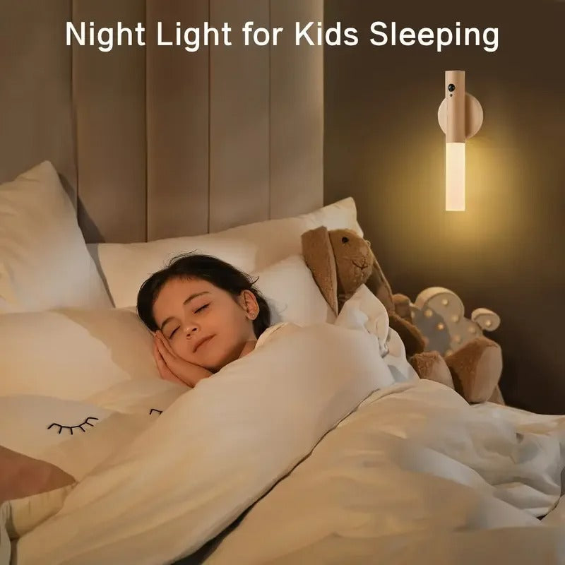 Smart Motion Sensor Magnetic LED Night Light, Rechargeable Portable Wall Lamp for Hallway, Wardrobe
