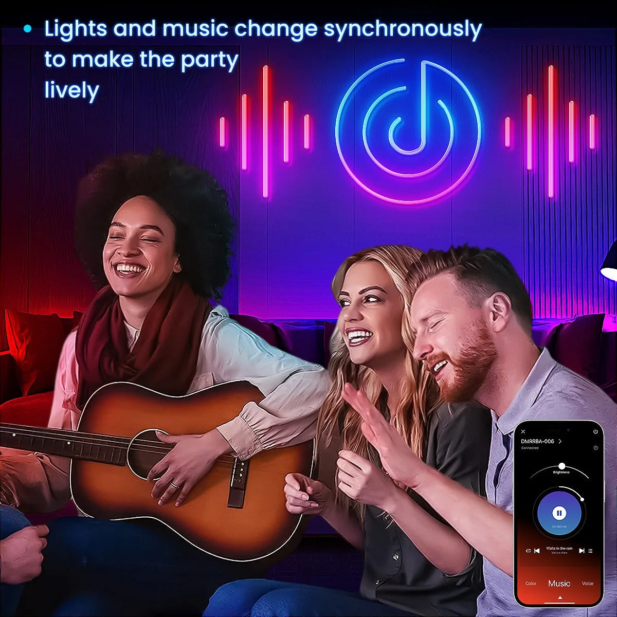 Smart RGB Neon LED Rope Lights - Flexible Strip with APP & Remote Control for Ambiance Lighting