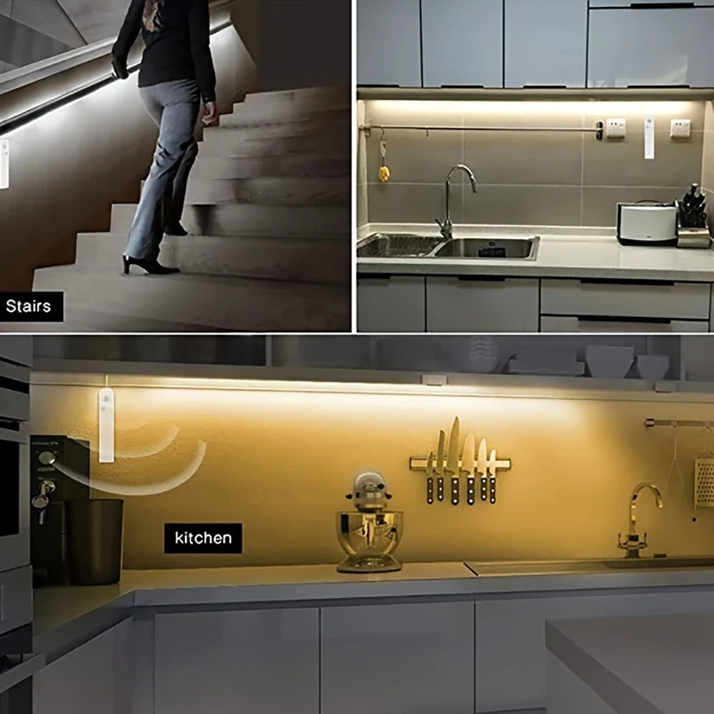 SolaBrite Battery-Powered Motion Sensor LED Strip Light