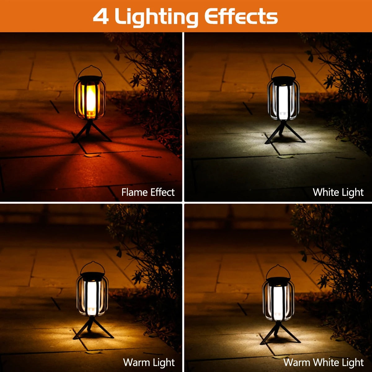 Solar Flame Hanging Lights - Portable LED Table Lamp with Realistic Flickering Effect for Outdoor Camping