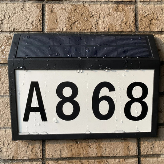 Solar House Numbers LED Light | Customizable Waterproof Outdoor Address Sign Lamp for Home & Door