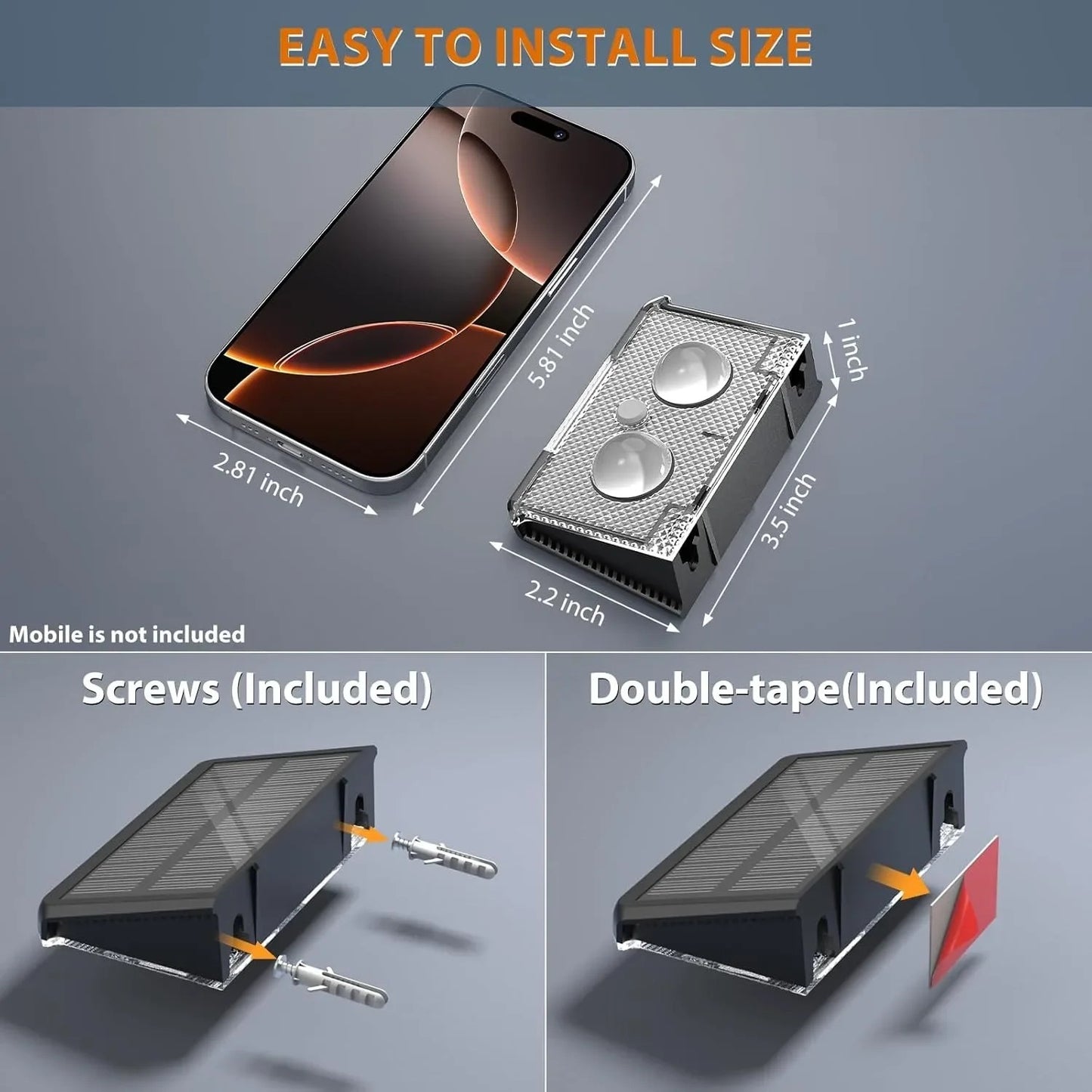 Solar Lights for Fences & Decks - RGB LED Outdoor Waterproof Lights
