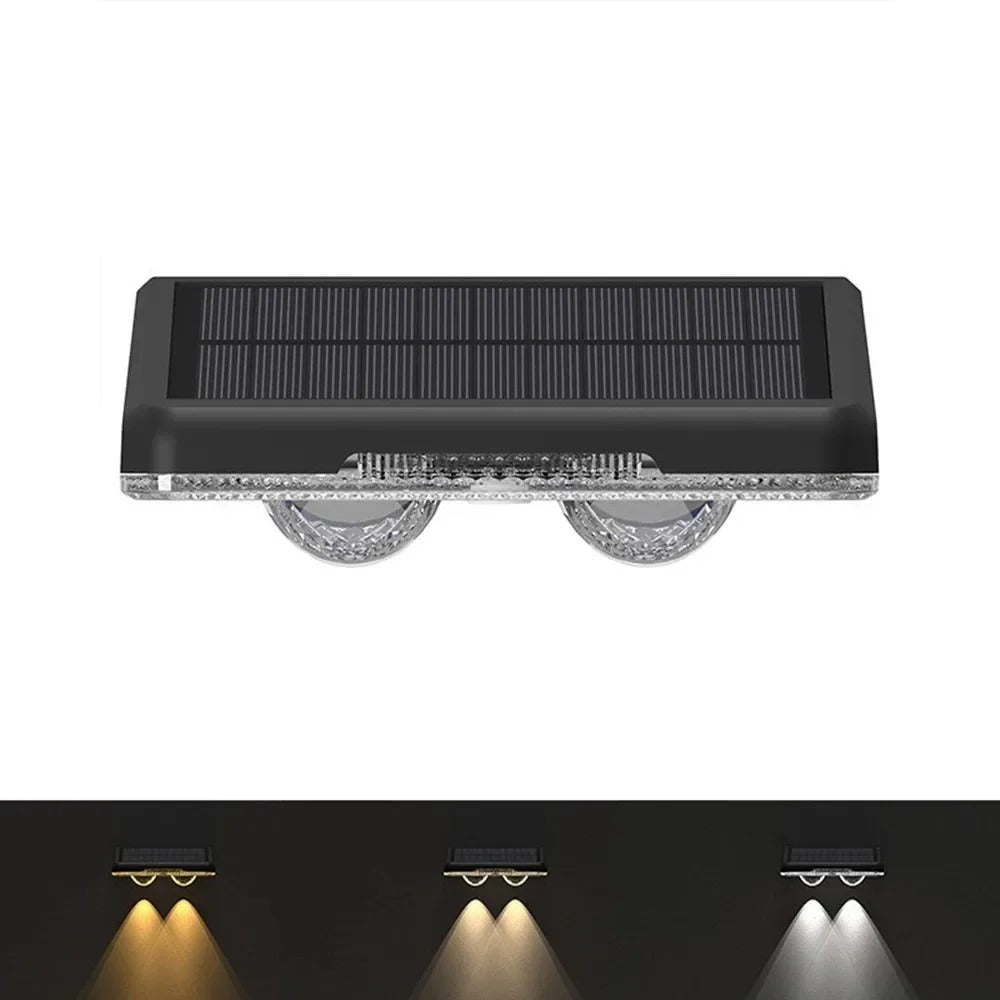 Solar Lights for Fences & Decks - RGB LED Outdoor Waterproof Lights