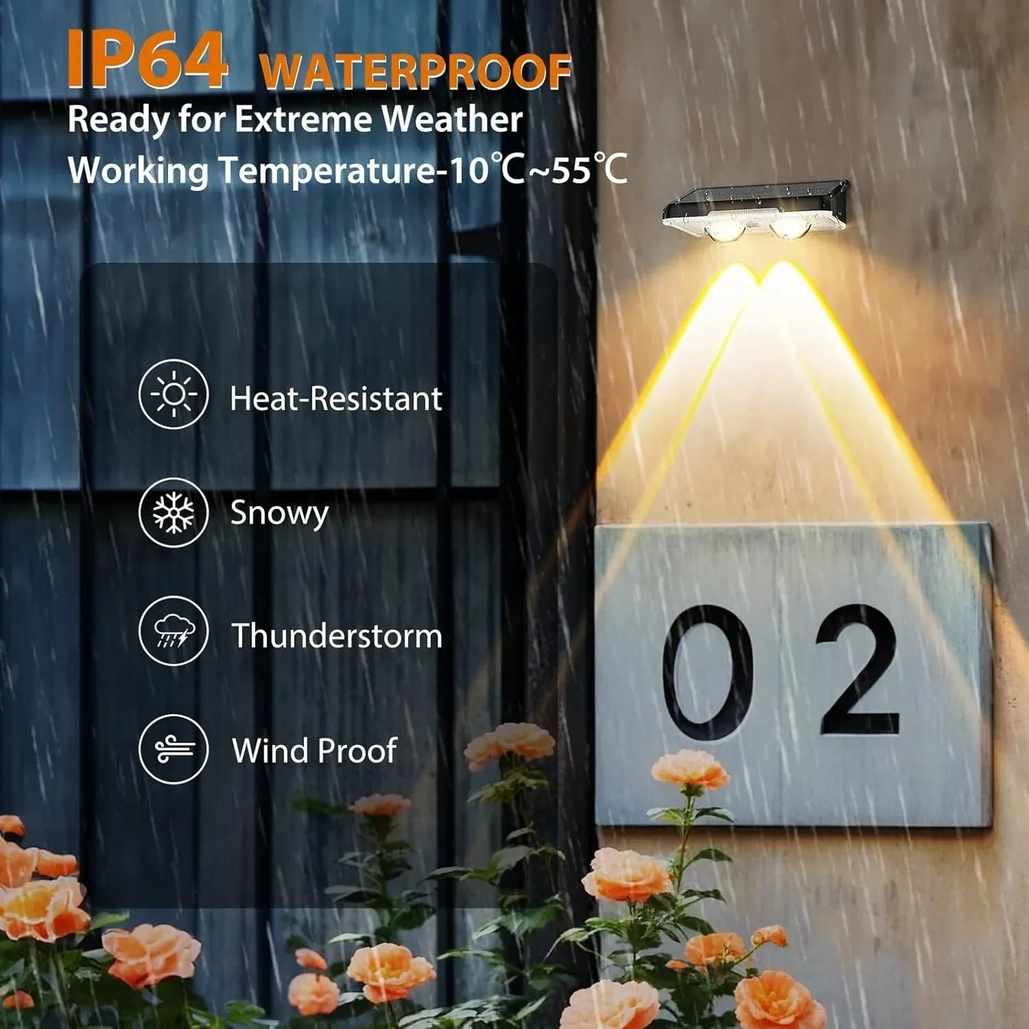 Solar Lights for Fences & Decks - RGB LED Outdoor Waterproof Lights