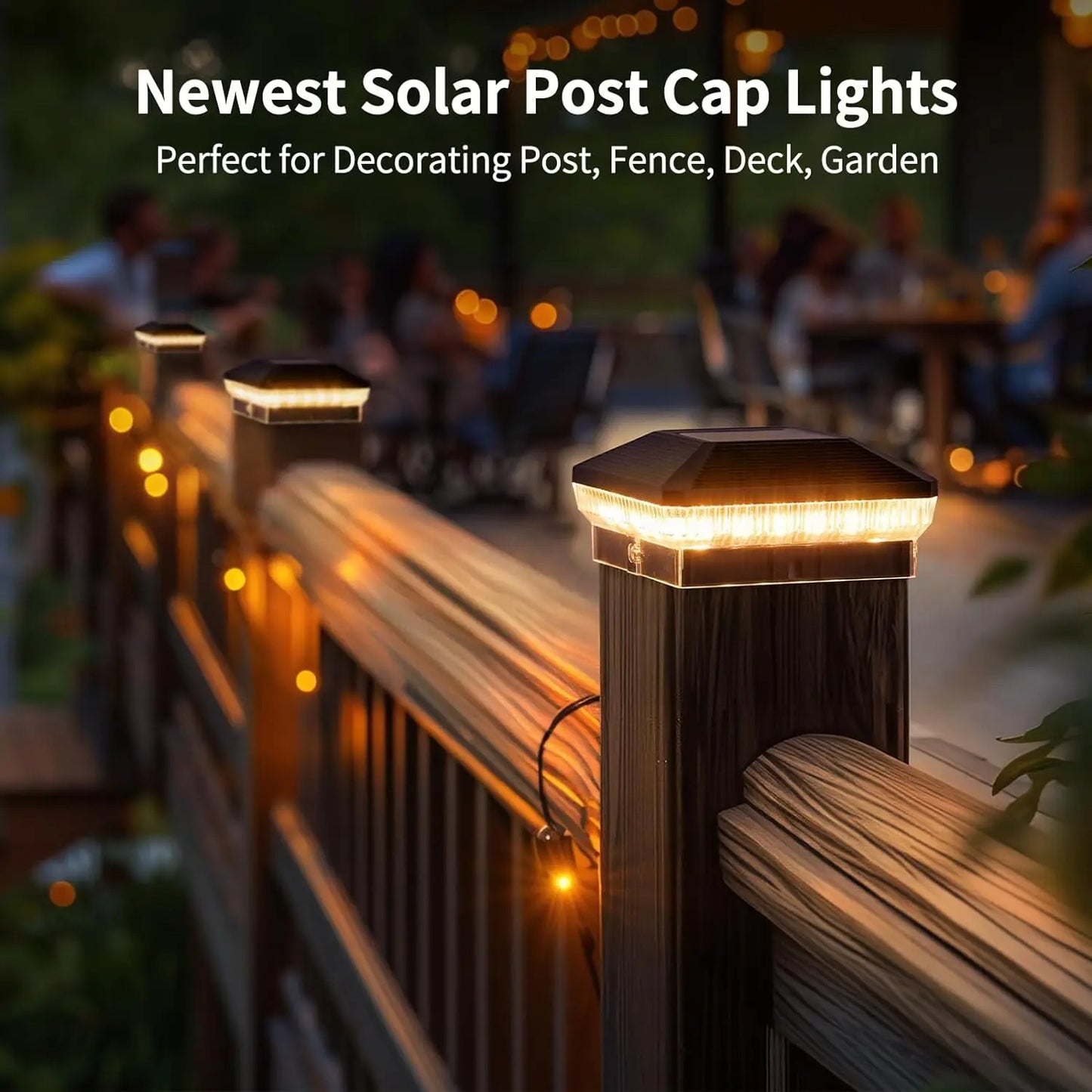 40 LEDs Solar Post Cap Lights 4"x 4"