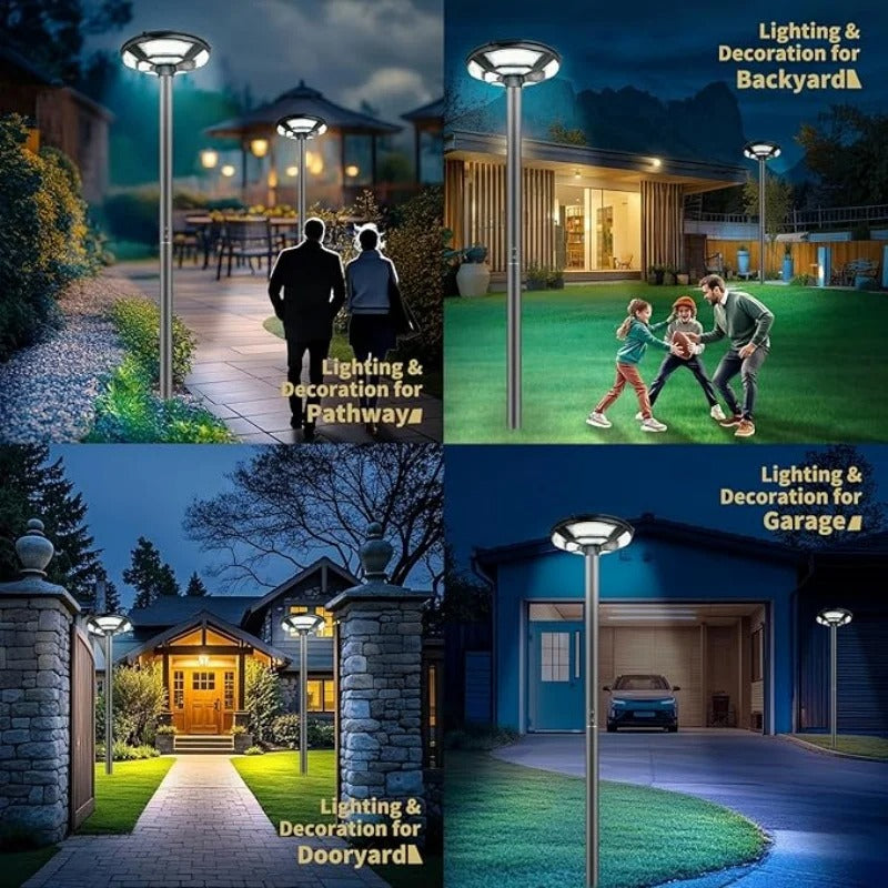 Solarix - 78'' Solar Lamp Post with Motion Sensor