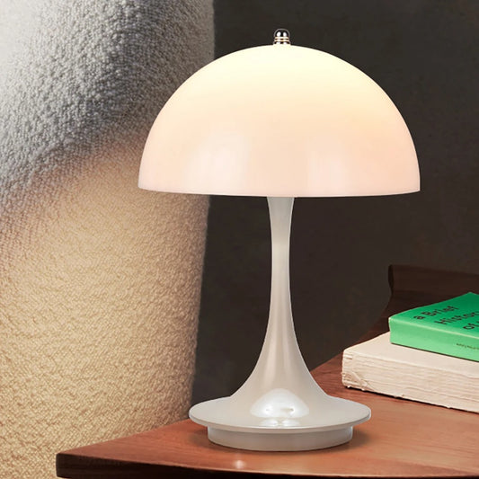 Stelo - Nordic Modern Mushroom LED Table Lamp, Wireless & Rechargeable
