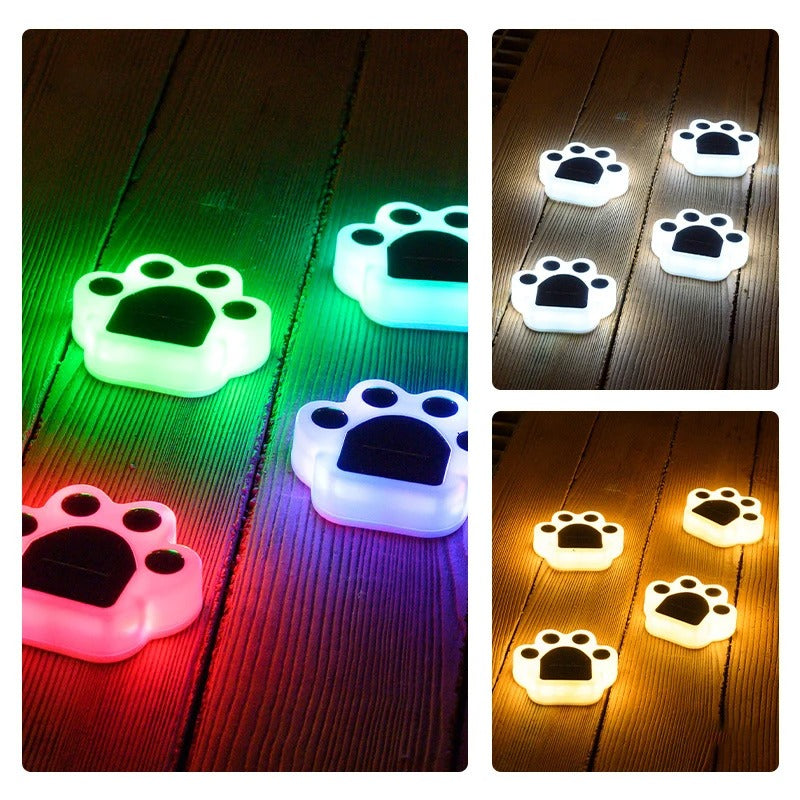Paws Solar Ground Lights Outdoor Waterproof