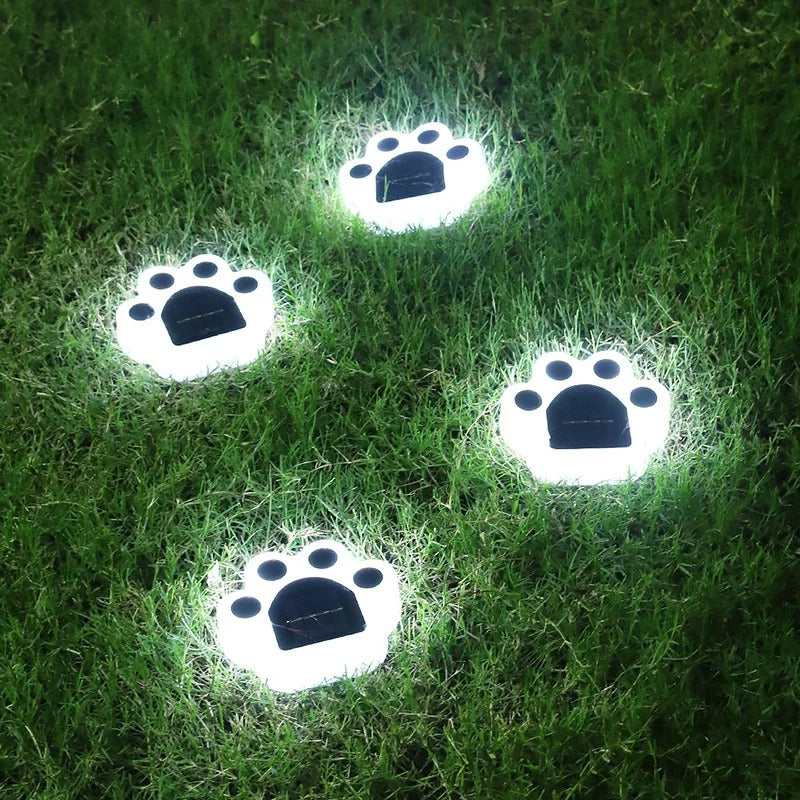Paws Solar Ground Lights Outdoor Waterproof