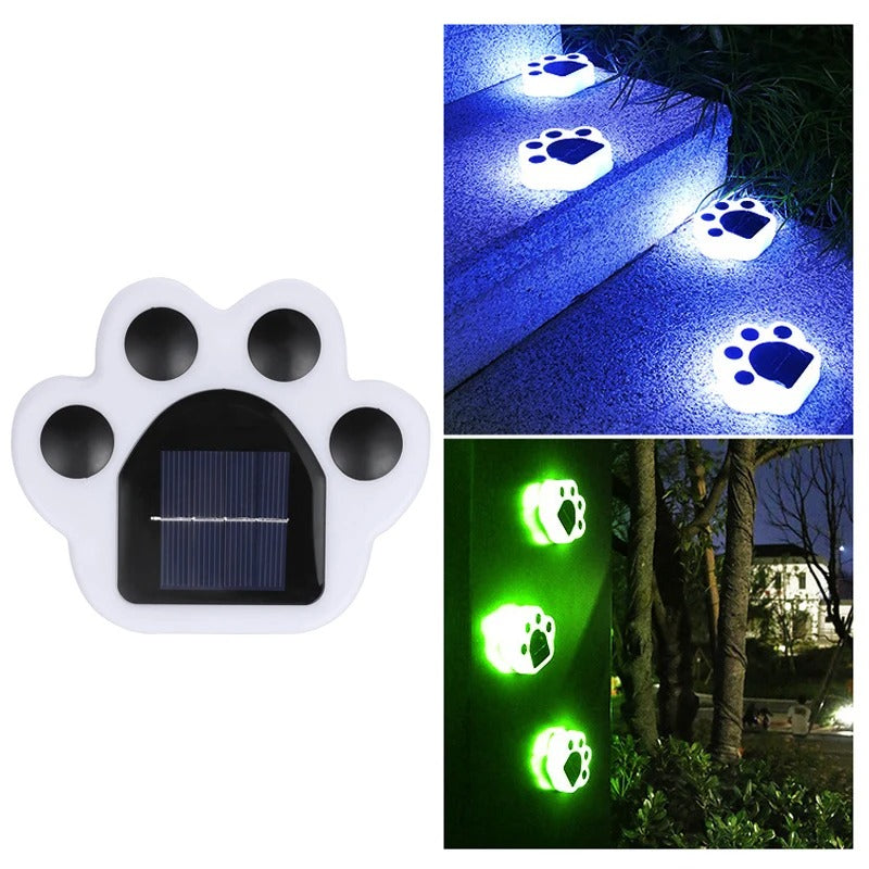 Paws Solar Ground Lights Outdoor Waterproof
