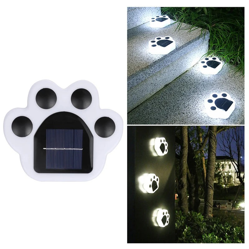 Paws Solar Ground Lights Outdoor Waterproof