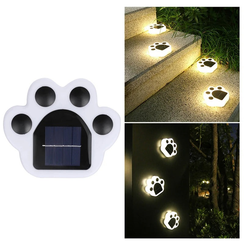 Paws Solar Ground Lights Outdoor Waterproof