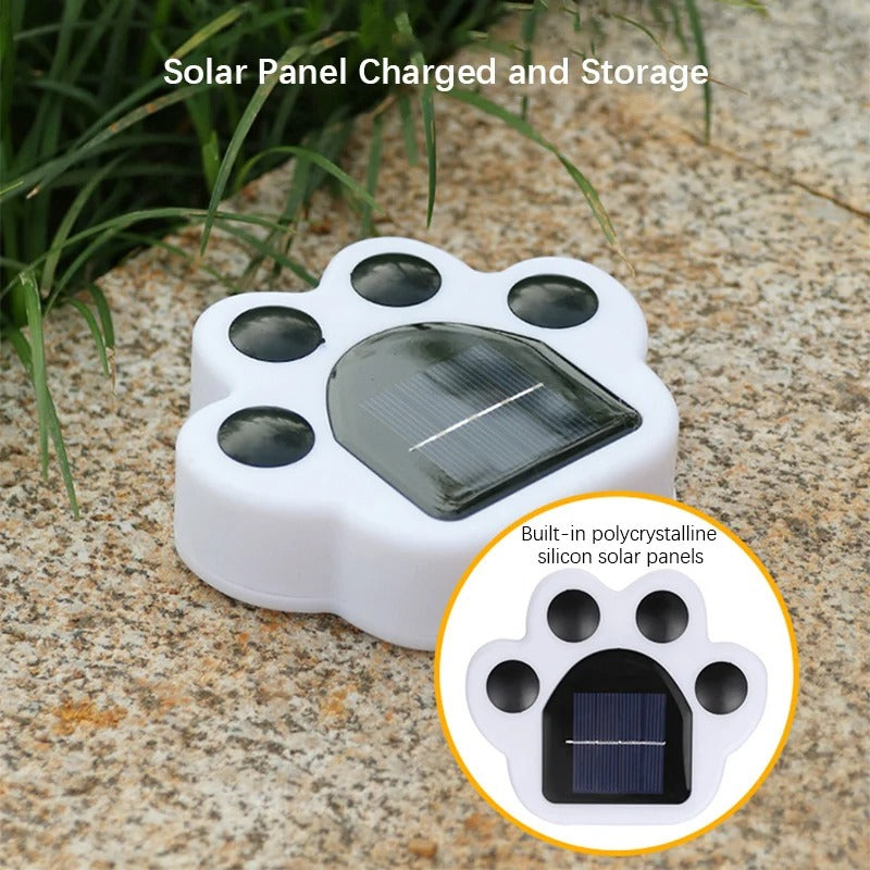 Paws Solar Ground Lights Outdoor Waterproof