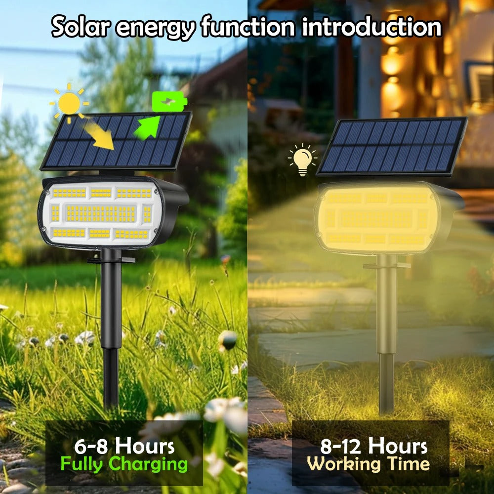 Bright 136 LEDs Solar Spot Lights