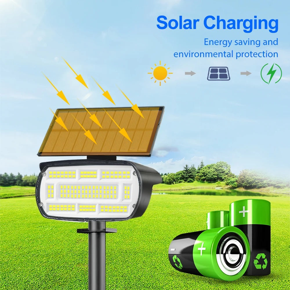 Bright 136 LEDs Solar Spot Lights