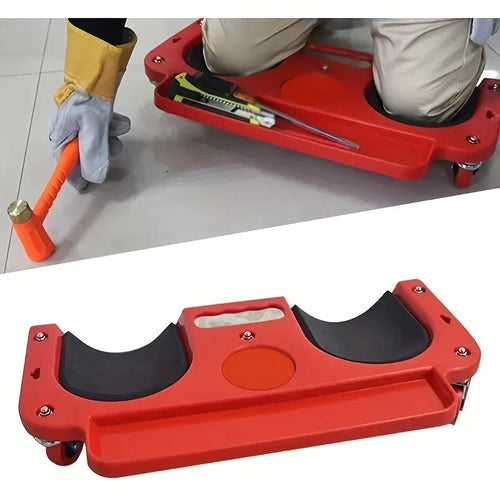 SureFoot Rolling Knee Pad Cart with Swivel Wheels & Collapsible Frame