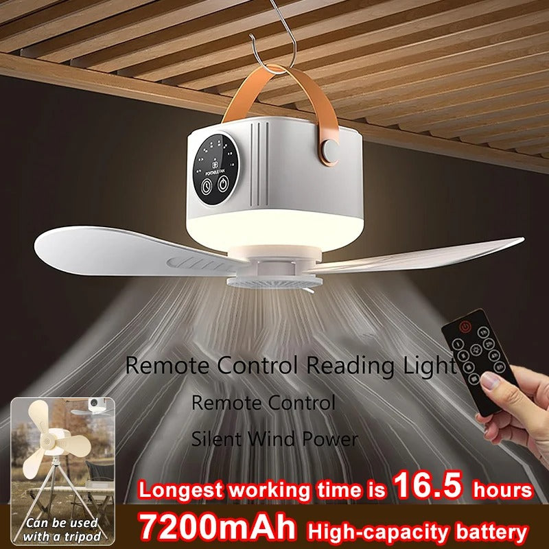 SwiftBreeze - Portable LED Ceiling Fan with Remote Control
