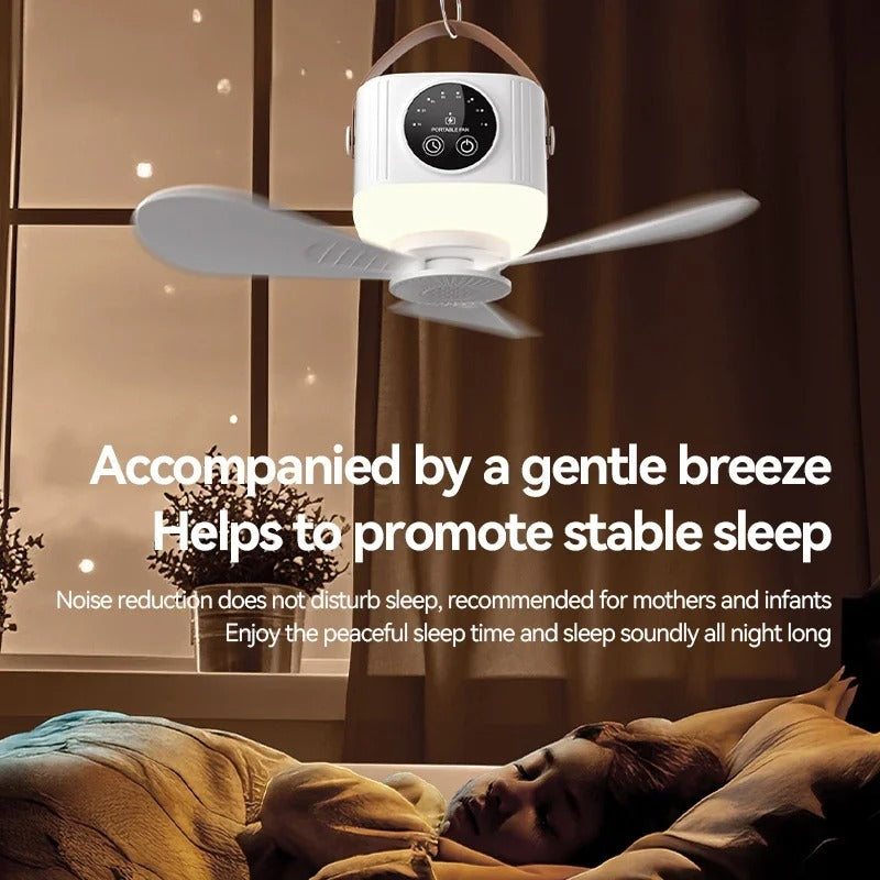 SwiftBreeze - Portable LED Ceiling Fan with Remote Control