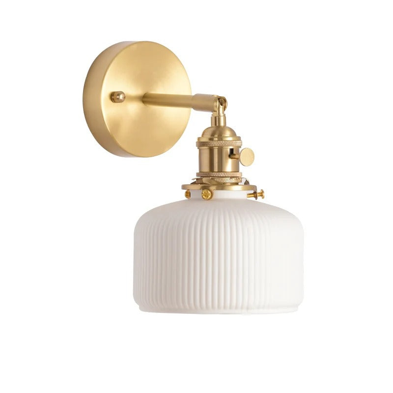 ModernLume Ceramic LED Wall Lamp with Pull Chain