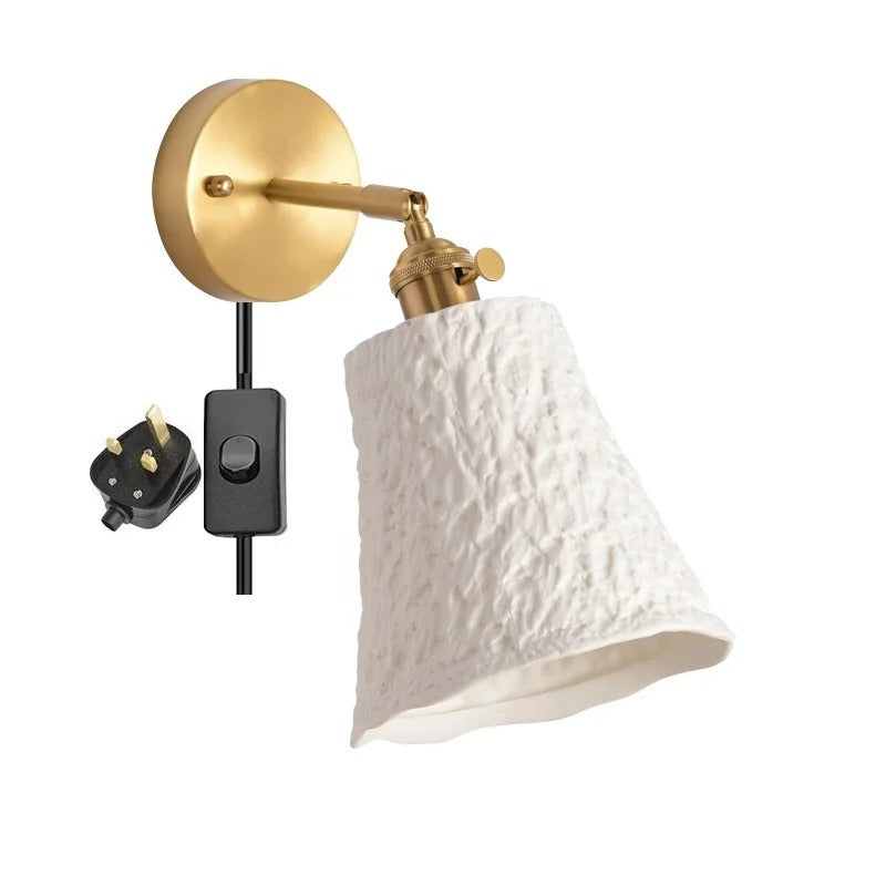 ModernLume Ceramic LED Wall Lamp with Pull Chain