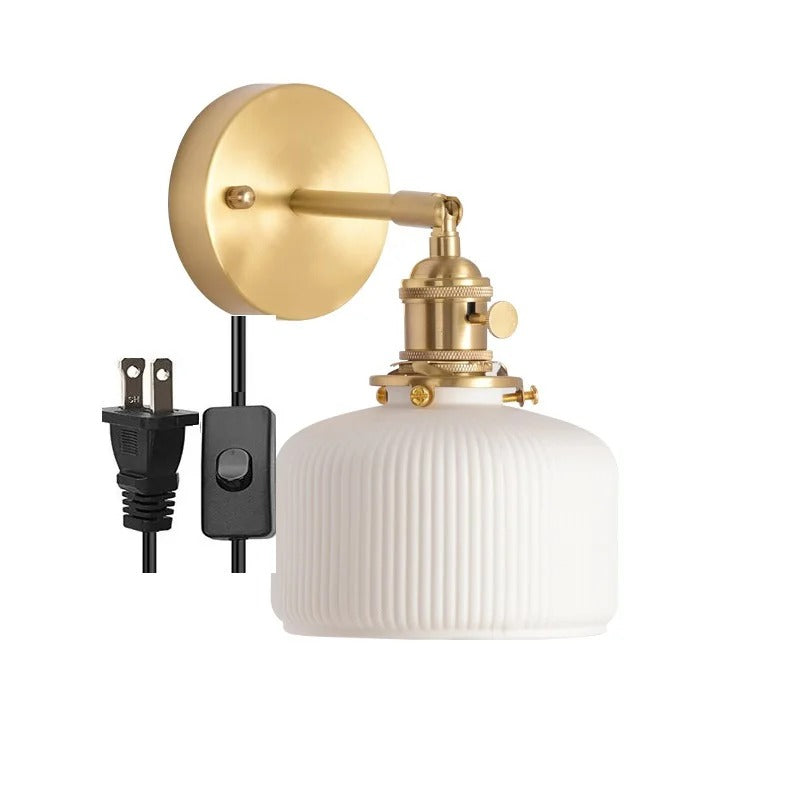 ModernLume Ceramic LED Wall Lamp with Pull Chain