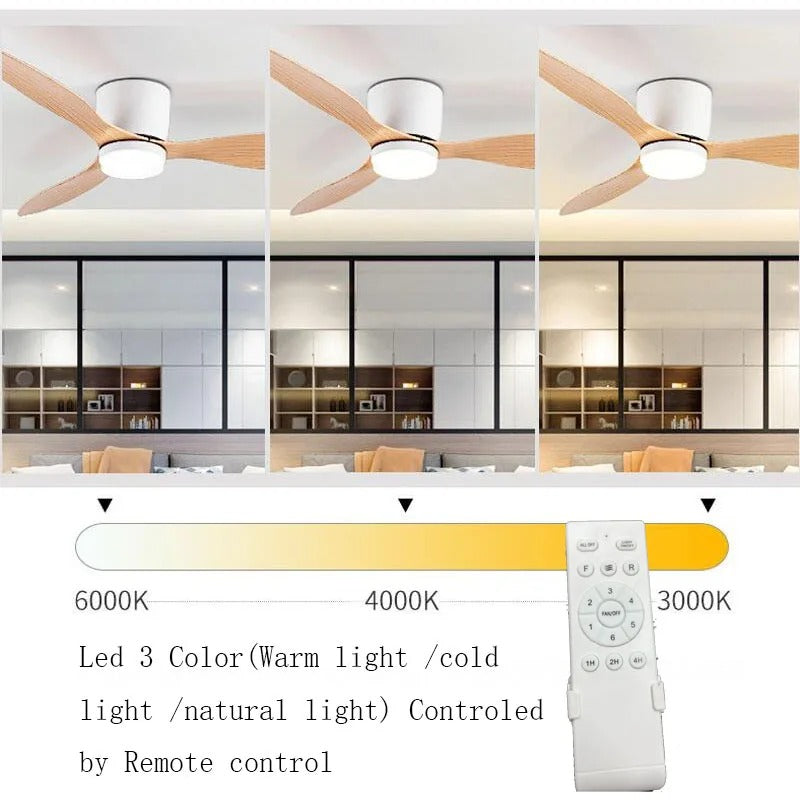 VeloAir - 42/52 Inch Ceiling Fan with LED Lights & Remote