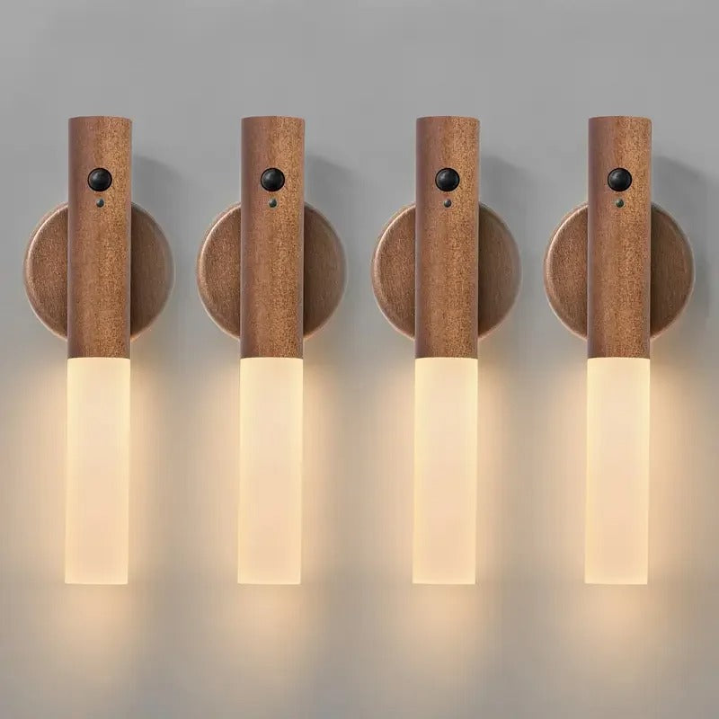 Smart Motion Sensor Magnetic LED Night Light, Rechargeable Portable Wall Lamp for Hallway, Wardrobe