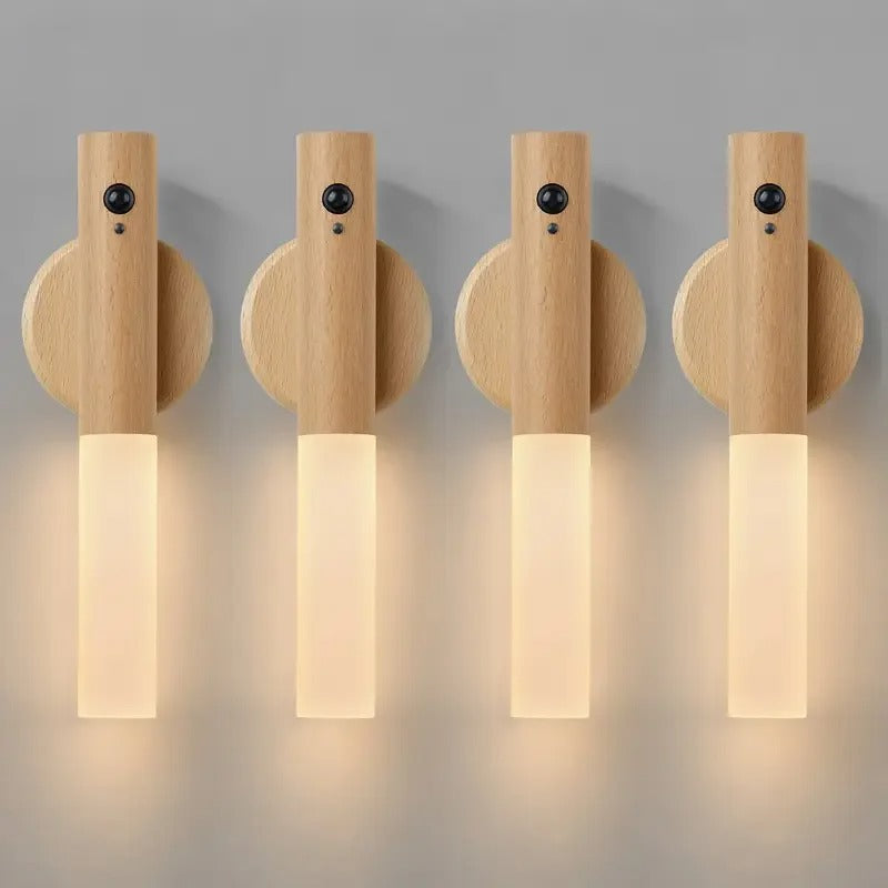 Smart Motion Sensor Magnetic LED Night Light, Rechargeable Portable Wall Lamp for Hallway, Wardrobe