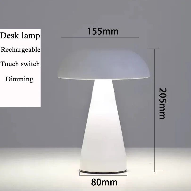 Enlite - Retro Mushroom LED Table Lamp with Touch Sensor & Rechargeable Battery