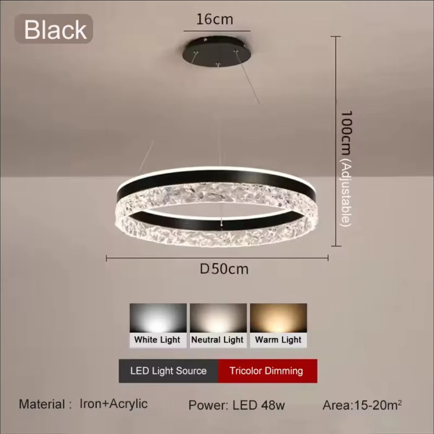 Radiance Home - Modern Adjustable LED Ceiling Chandelier