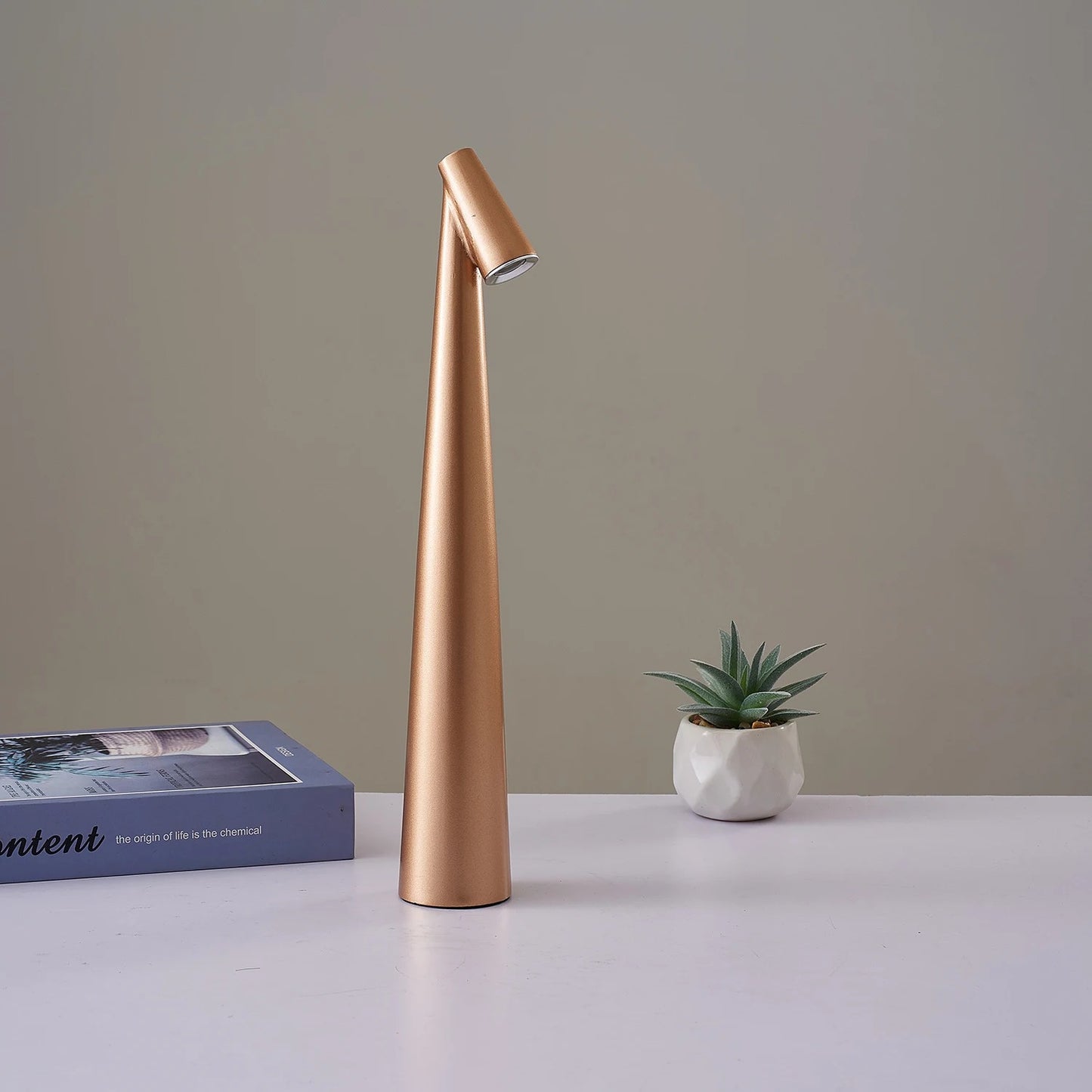 Modern LED Touch Sensor Table Lamp - Portable & Rechargeable Desk Light for Reading