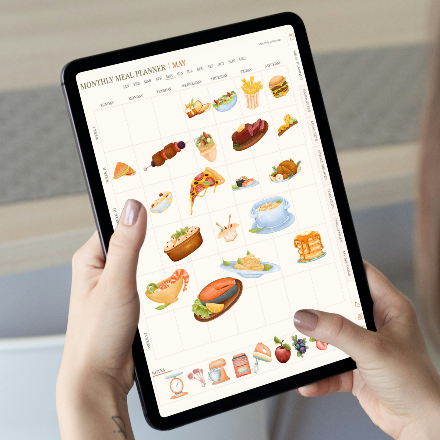 Premium Digital Meal Planner & Recipe Book (Store 1000+ Recipes)