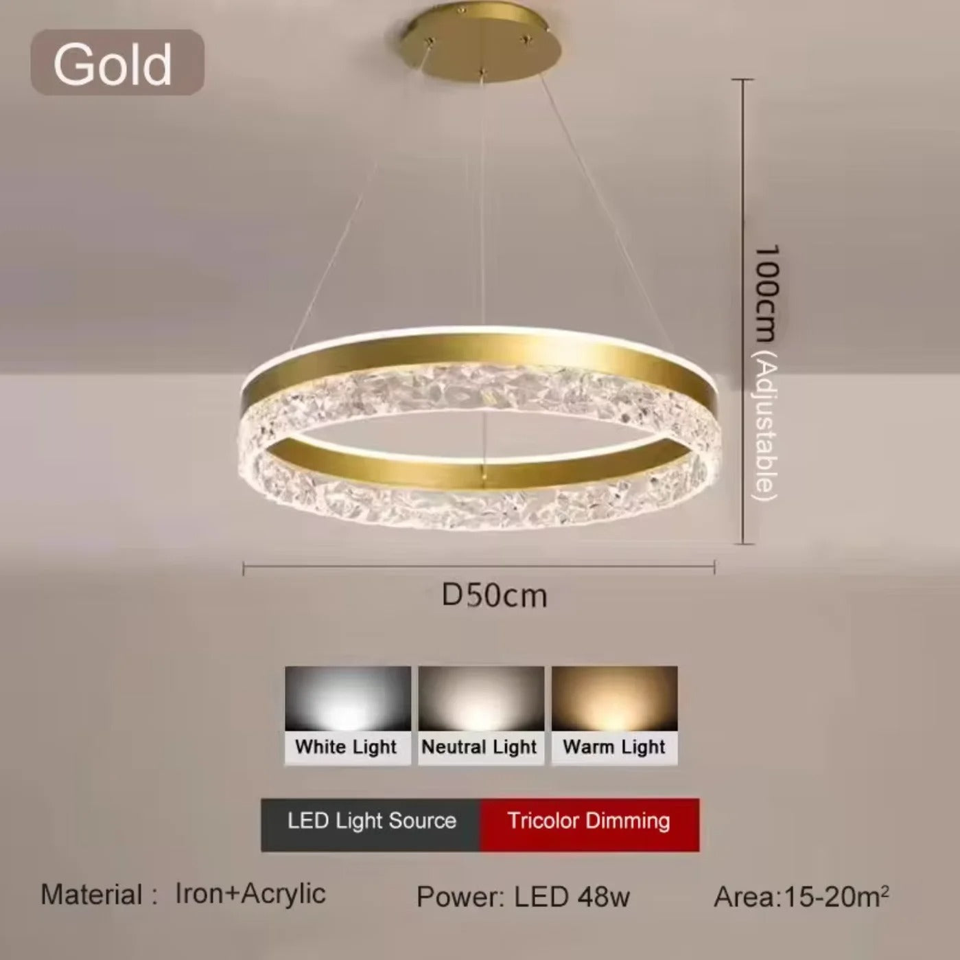 Radiance Home - Modern Adjustable LED Ceiling Chandelier