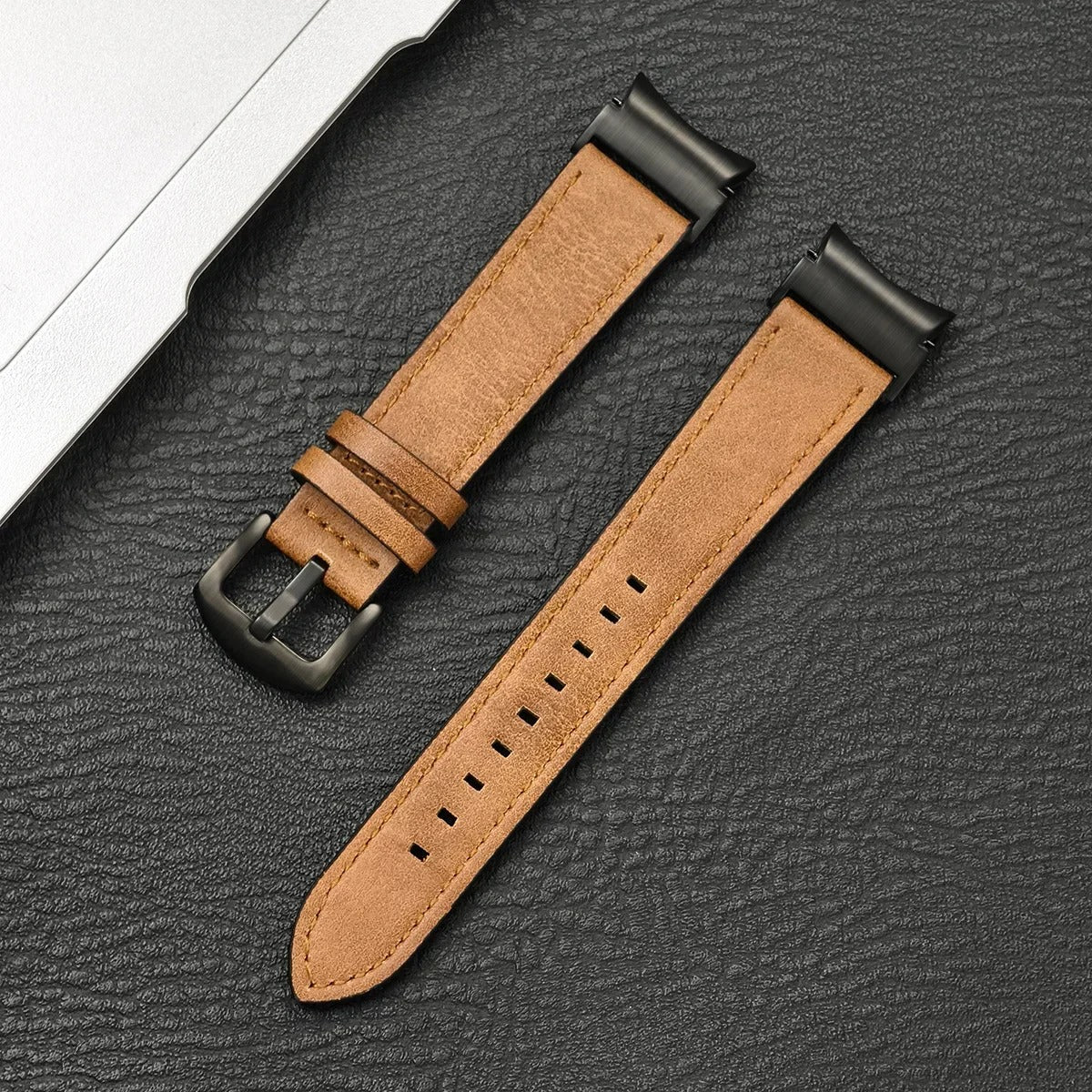 Luxband - No-Gap Leather Strap for Samsung Galaxy Watch 4–7 & 5 Pro