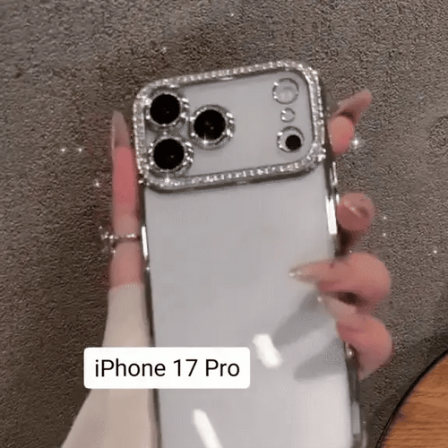 GlimmerGuard Luxury Rhinestone Transparent iPhone Case - Sparkle & Protection
