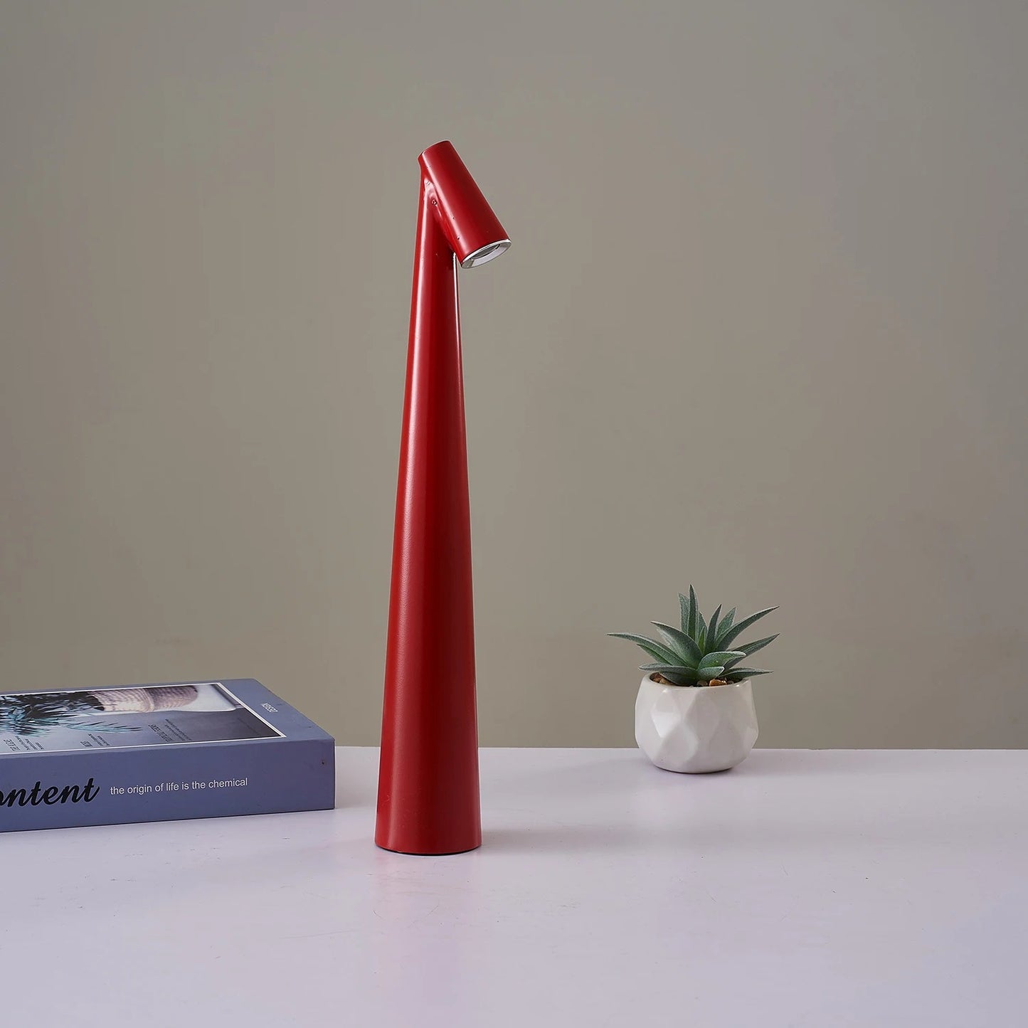 Modern LED Touch Sensor Table Lamp - Portable & Rechargeable Desk Light for Reading