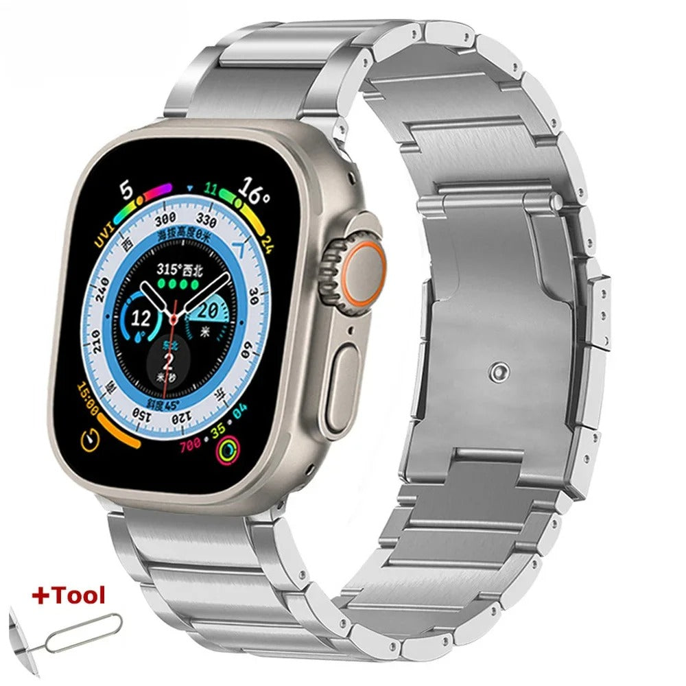Nomad Supply - Luxury Titanium Bracelet for Apple Watch Ultra & Series 2–10, SE (44–49mm)