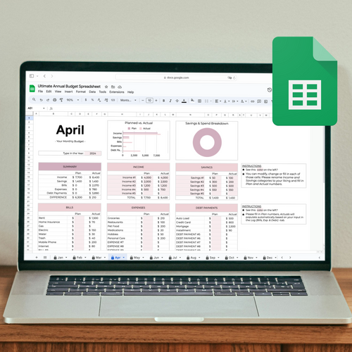 (All in One) Ultimate Annual Budget Spreadsheet