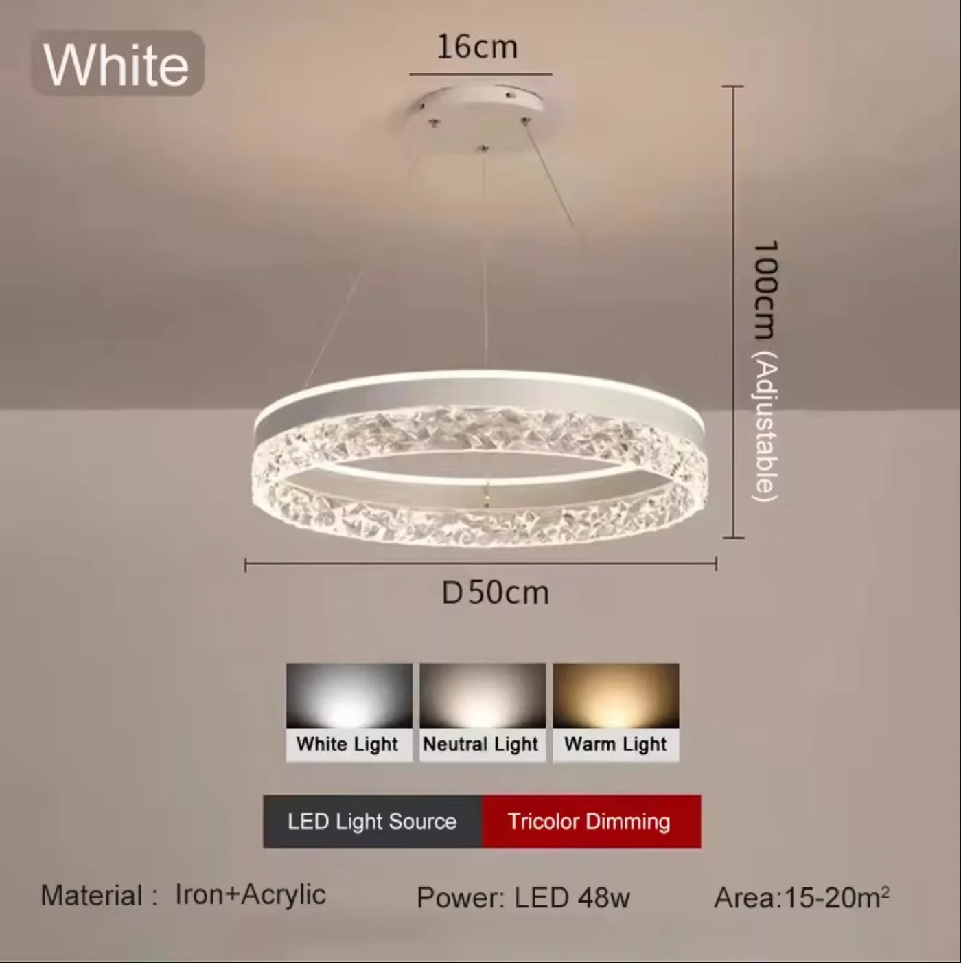 Radiance Home - Modern Adjustable LED Ceiling Chandelier