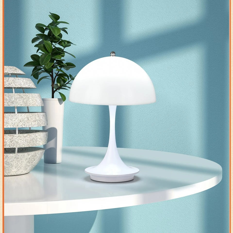 Stelo - Nordic Modern Mushroom LED Table Lamp, Wireless & Rechargeable