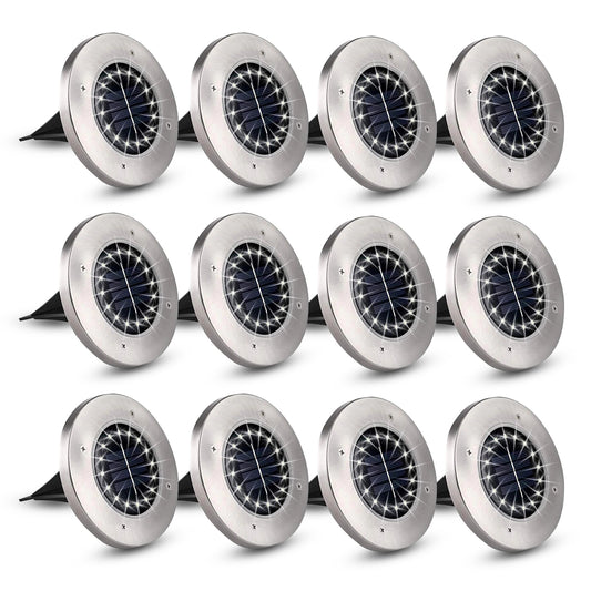 12 Pieces Solar Ground 16 Leds Outdoor Lights